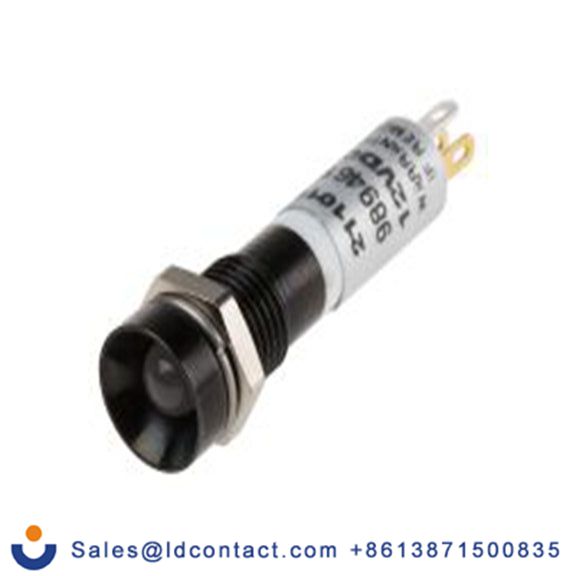 RS PRO 211-011  红色, 黄色, 绿色 面板安装指示器, 12 V dc 焊接片端接, 凹入式边框, 黑色边框 面板安装