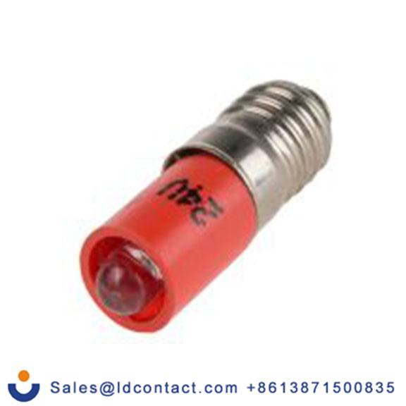 RS PRO 211-027  指示灯, 多芯片, 红色, E5灯座, Φ6 mm, 18 mm长, 635 nm长, 24 V dc