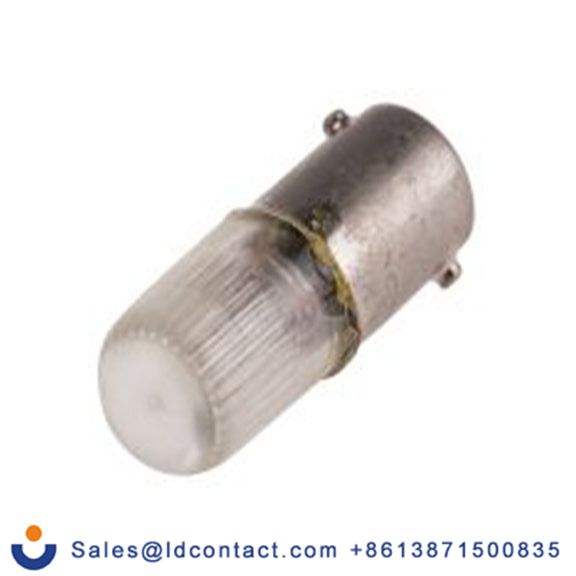 RS PRO 211-162  指示灯, 红色, BA9灯座, Φ10 mm, 28 mm长, 100/120 V dc