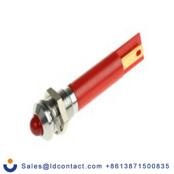 RS PRO 211-241  红色 面板安装指示器, 12 V dc 焊接片端接, 凸型边框, 银色边框