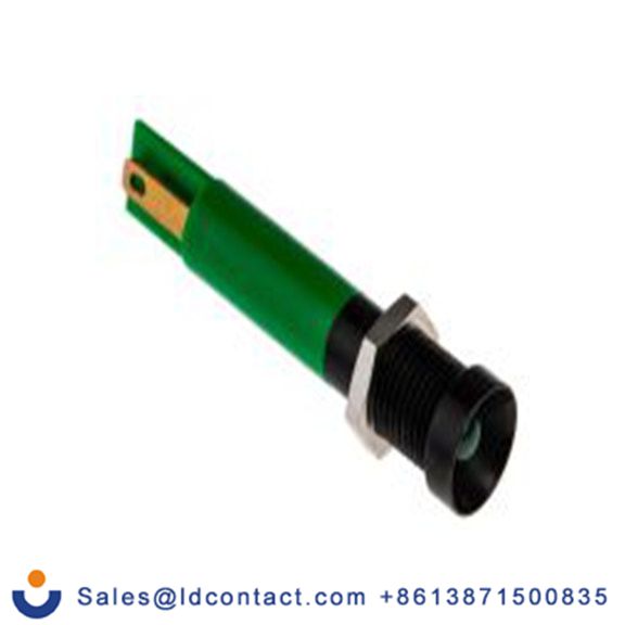 RS PRO 211-364  绿色 面板安装指示器, 24 V dc 焊接片端接, 凹入式边框