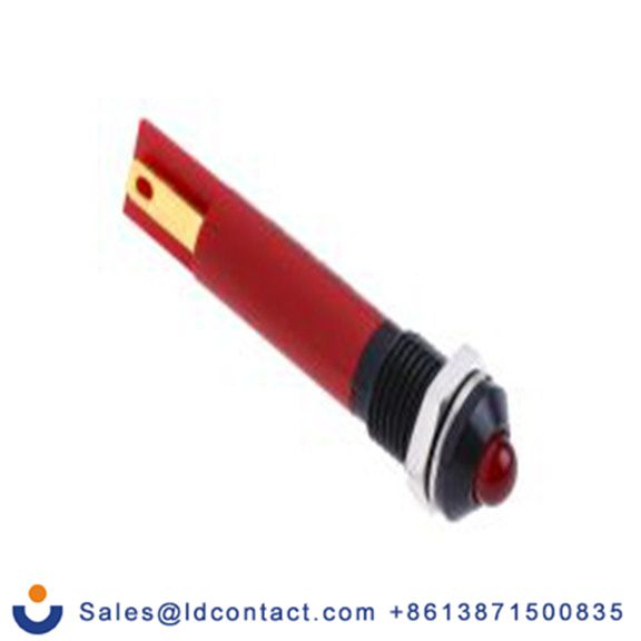 RS PRO 211-386  红色 面板安装指示器, 12 V dc 焊接片端接, 凸型边框