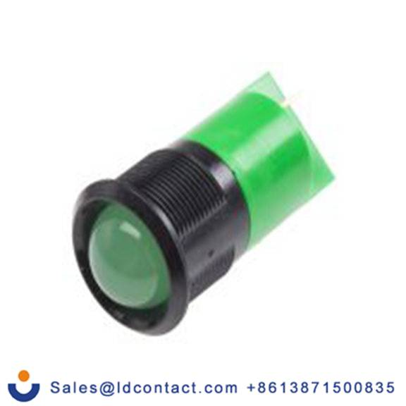 RS PRO 211-437  绿色 面板安装指示器, 24 V ac/dc 焊接片端接, 凸型边框