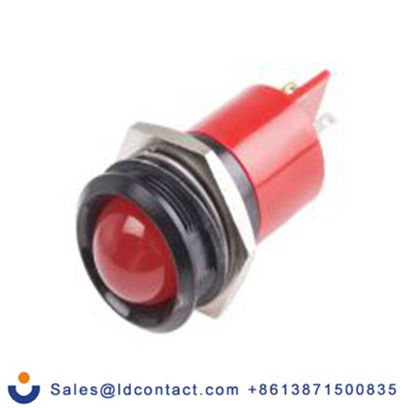 RS PRO 211-459  红色 面板安装指示器, 24 V ac/dc 焊接片端接, 凸型边框