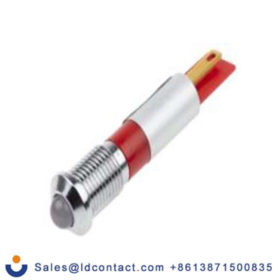 RS PRO 211-516  红色 面板安装指示器, 24 V ac/dc 焊接片端接, 凸型边框, 银色边框, IP40