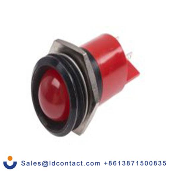 RS PRO 211-623  红色 面板安装指示器, 24 V ac/dc 焊接片端接, 凸型边框