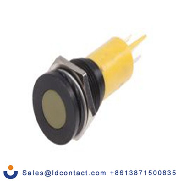 RS PRO 211-746  黄色 面板安装指示器, 12 V 焊接片端接, 平齐边框