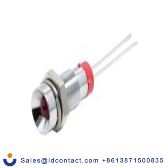 RS PRO 211-780  红色 面板安装指示器, 2 V dc 引线端接, 凹入式边框, 银色边框 面板安装