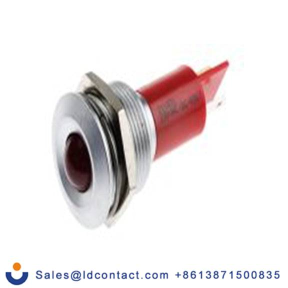 RS PRO 211-831  红色 面板安装指示器, 115 V dc, 230 V ac, 凸型边框, 银色边框
