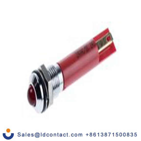 RS PRO 212-042  红色 面板安装指示器, 24 V dc 焊接片端接, 凸型边框, 银色边框, IP40