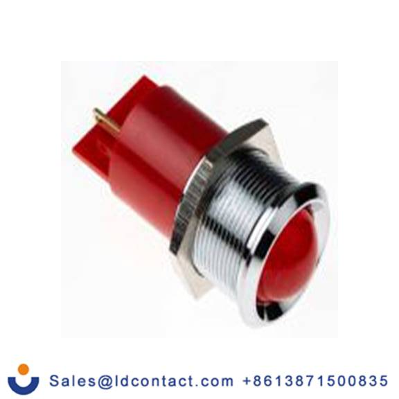 RS PRO 212-064  红色 面板安装指示器, 48 V dc, 65 V dc, 凸型边框, 银色边框