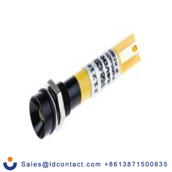 RS PRO 212-165  黄色 面板安装指示器, 24 V dc 焊接片端接, 凹入式边框, IP40