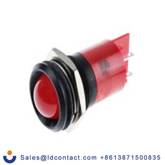 RS PRO 212-216  红色 面板安装指示器, 24 V dc, 36 V dc, 凸型边框, 黑色边框