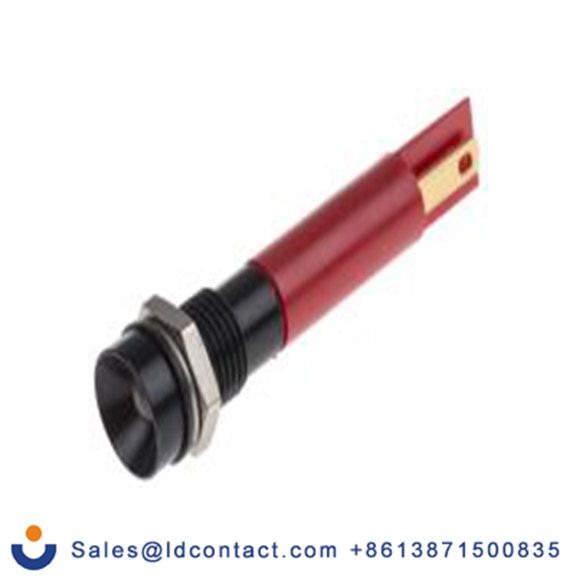 RS PRO 212-351  红色 面板安装指示器, 12 V 焊接片端接, 凹入式边框, 银色边框, IP40