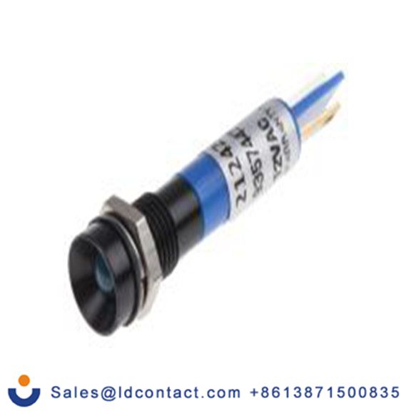 RS PRO 212-424  蓝色 面板安装指示器, 12 V 焊接片端接, 凹入式边框, IP40
