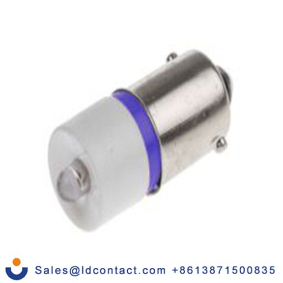 RS PRO 212-519  指示灯, 单芯片, 蓝色, BA9灯座, Φ10 mm, 24 mm长, 470 nm长, 24 V ac/dc