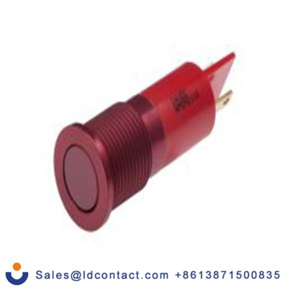 RS PRO 111-6557  红色 面板安装指示器, 24 V dc 焊片端接, 平齐边框, 红色边框, IP40
