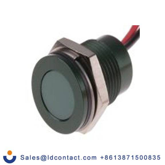 RS PRO 111-6574  绿色 面板安装指示器, 12 V dc 导线端接, 平齐边框, 绿色边框, IP40