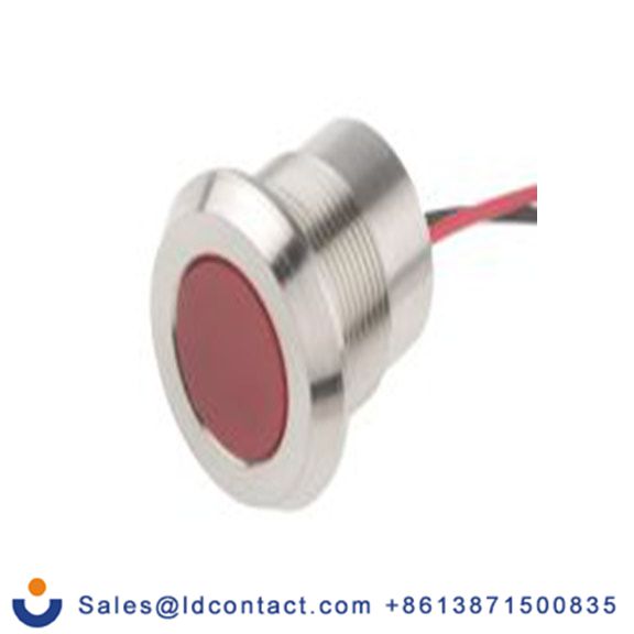 RS PRO 123-2423  红色 面板安装指示器, 12 V dc 导线端接, 平齐边框, IP40