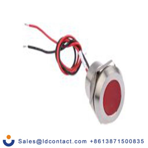 RS PRO 123-2424  红色 面板安装指示器, 24 V dc 导线端接, 平齐边框, IP40