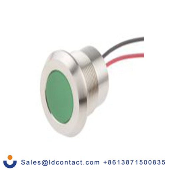 RS PRO 123-2430  绿色 面板安装指示器, 220 V ac 导线端接, 平齐边框, IP40