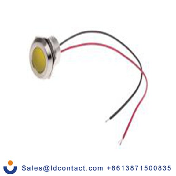 RS PRO 123-2432  黄色 面板安装指示器, 24 V dc 导线端接, 平齐边框, IP40
