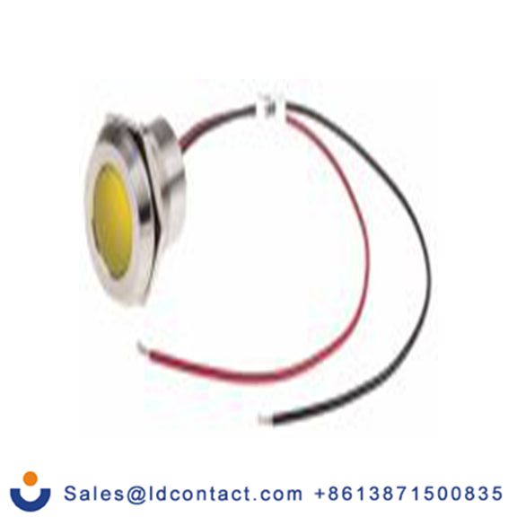 RS PRO 123-2434  黄色 面板安装指示器, 220 V ac 导线端接, 平齐边框, IP40