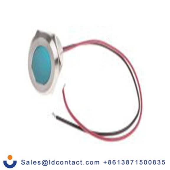 RS PRO 123-2435  蓝色 面板安装指示器, 12 V dc 导线端接, 平齐边框, IP40