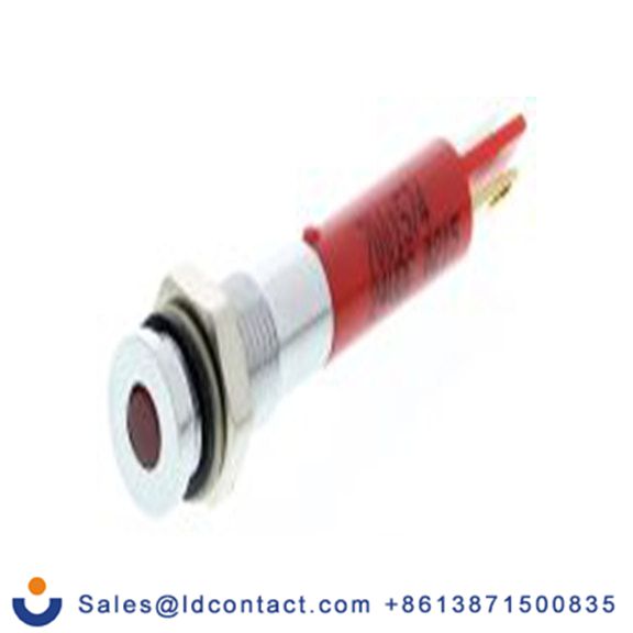 RS PRO 700-1574  红色 面板安装指示器, 24 V dc 焊接片端接, 平齐边框, 银色边框, IP40
