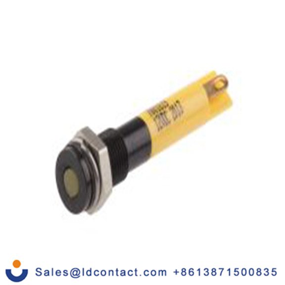 RS PRO 700-1619  黄色 面板安装指示器, 12 V dc 焊接片端接, 平齐边框, IP40