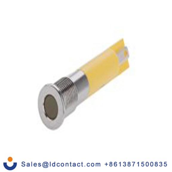 RS PRO 700-1687  黄色 面板安装指示器, 24 V dc 焊接片端接, 平齐边框, 银色边框, IP40