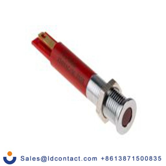 RS PRO 700-1693  红色 面板安装指示器, 220 V ac 焊接片端接, 平齐边框, 银色边框, IP40