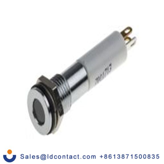 RS PRO 700-1713  面板安装指示器, 12 V dc 焊接片端接, 平齐边框, 银色边框, IP40