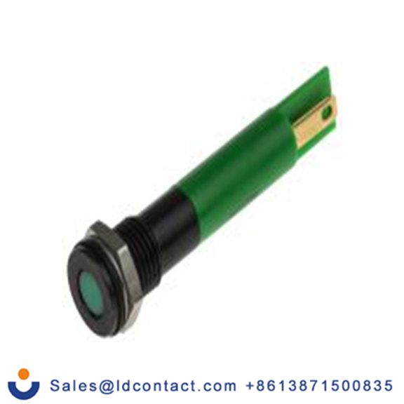 RS PRO 700-1732  绿色 面板安装指示器, 12 V dc 焊接片端接, 平齐边框, IP40