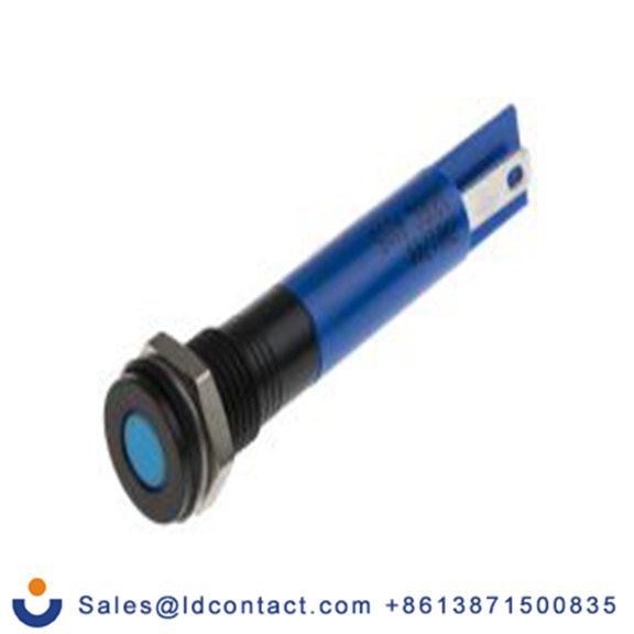 RS PRO 700-1744  蓝色 面板安装指示器, 12 V dc 焊接片端接, 平齐边框, IP40