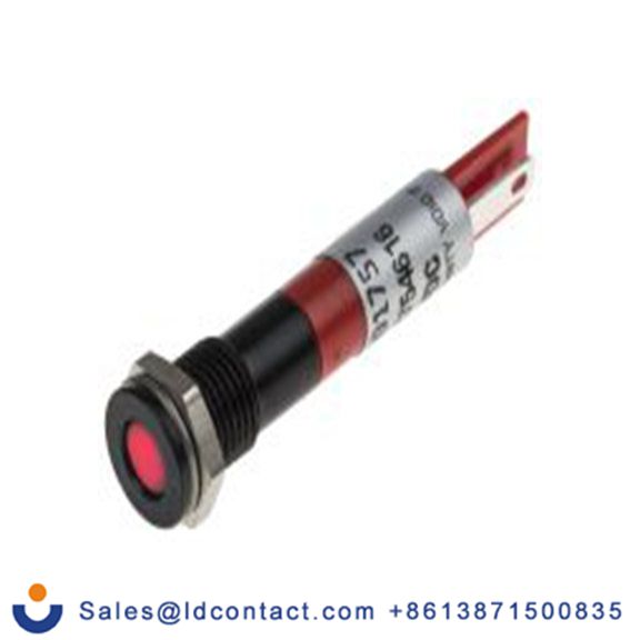 RS PRO 700-1757  红色 面板安装指示器, 24 V dc 焊接片端接, 平齐边框, IP40