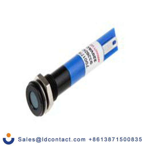 RS PRO 700-1776  蓝色 面板安装指示器, 220 V ac 焊接片端接, 平齐边框, IP40