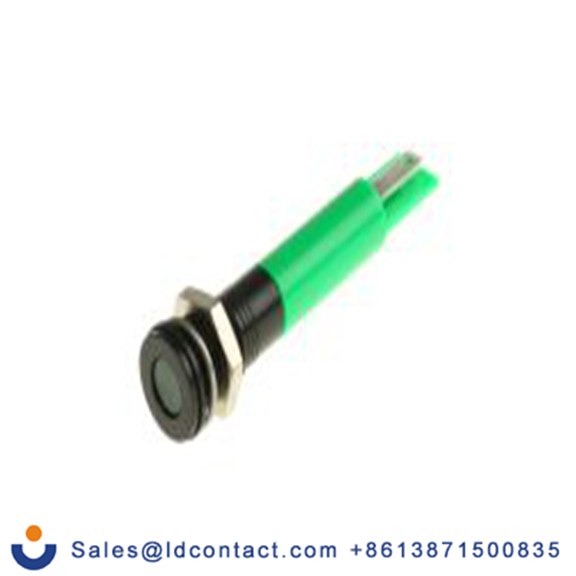 RS PRO 700-1779  绿色 面板安装指示器, 220 V ac 焊接片端接, 平齐边框, IP40