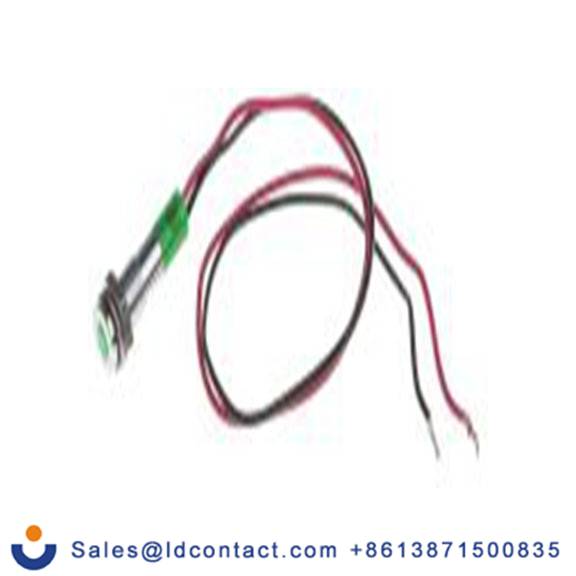 RS PRO 700-1814  绿色 面板安装指示器, 12 V dc 导线端接, 平齐边框, 银色边框, IP40