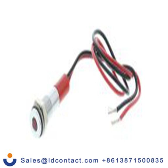 RS PRO 700-1823  红色 面板安装指示器, 24 V dc 导线端接, 平齐边框, 银色边框, IP40