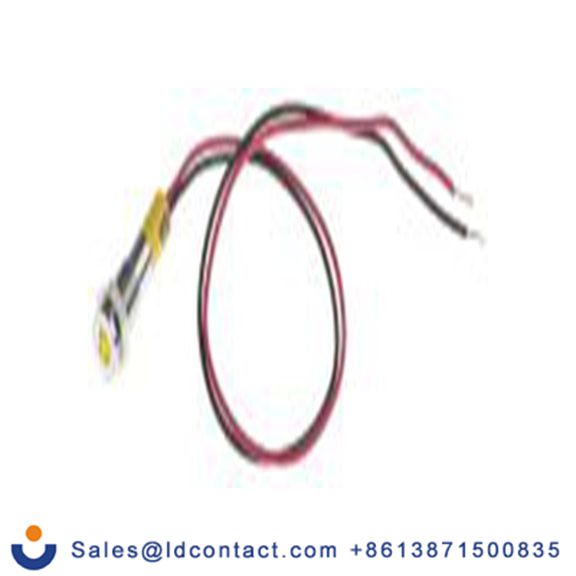 RS PRO 700-1836  黄色 面板安装指示器, 24 V dc 导线端接, 平齐边框, 银色边框, IP40