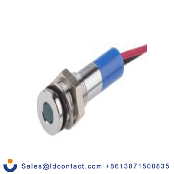 RS PRO 700-1839  蓝色 面板安装指示器, 24 V dc 导线端接, 平齐边框, 银色边框, IP40