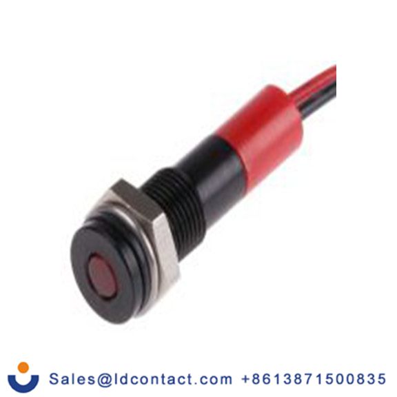 RS PRO 700-1855  红色 面板安装指示器, 12 V dc 导线端接, 平齐边框, IP40