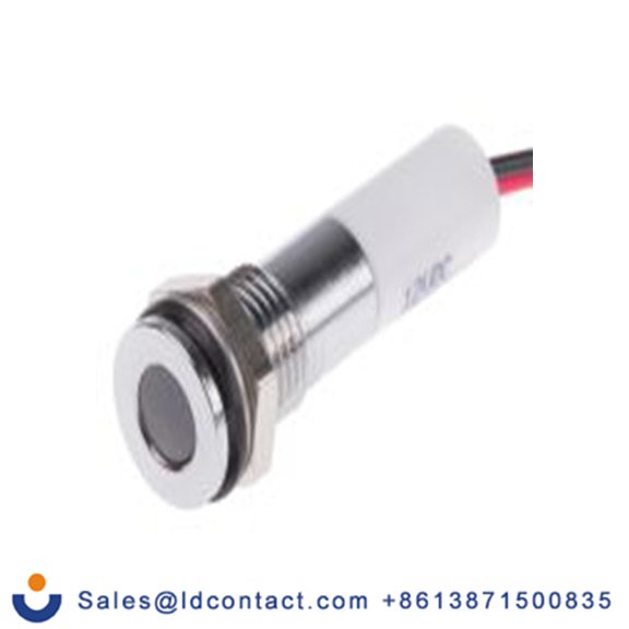 RS PRO 700-1921  白色 面板安装指示器, 12 V dc 导线端接, 平齐边框, 银色边框, IP40