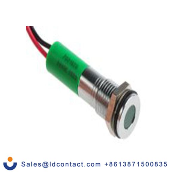 RS PRO 700-1928  绿色 面板安装指示器, 24 V dc 导线端接, 平齐边框, 银色边框, IP40