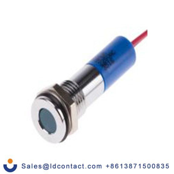 RS PRO 700-1959  蓝色 面板安装指示器, 220 V ac 导线端接, 平齐边框, 银色边框, IP40