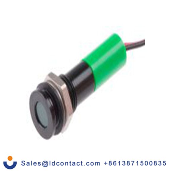 RS PRO 700-1980  绿色 面板安装指示器, 12 V dc 导线端接, 平齐边框, IP40