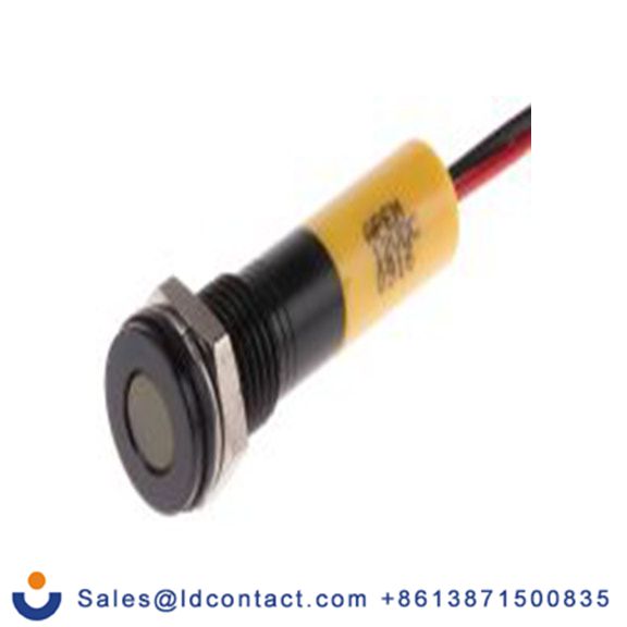 RS PRO 700-1984  黄色 面板安装指示器, 12 V dc 导线端接, 平齐边框, IP40