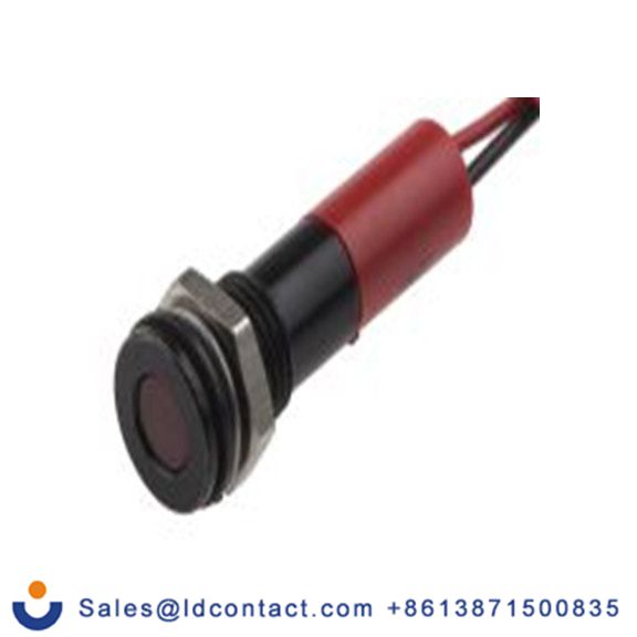 RS PRO 700-1987  红色 面板安装指示器, 12 V dc 导线端接, 平齐边框, IP40