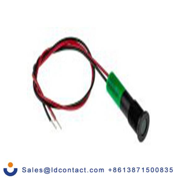 RS PRO 700-2016  绿色 面板安装指示器, 220 V ac 导线端接, 平齐边框, IP40